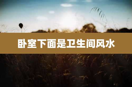 卧室下面是卫生间风水