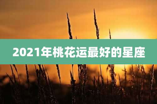 2021年桃花运最好的星座