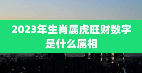2023年生肖属虎旺财数字是什么属相
