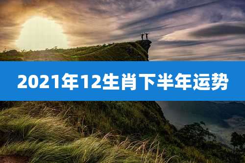 2021年12生肖下半年运势