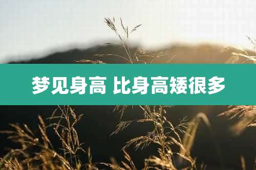 梦见身高 比身高矮很多