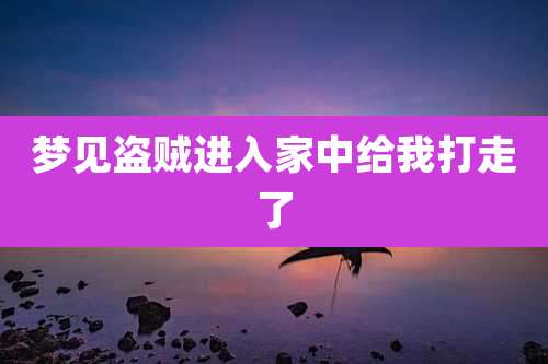 梦见盗贼进入家中给我打走了