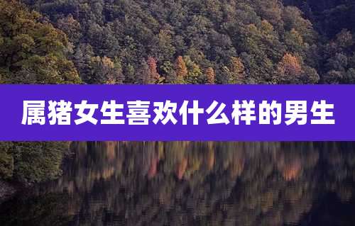 属猪女生喜欢什么样的男生