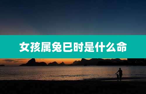 女孩属兔巳时是什么命