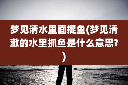 梦见清水里面捉鱼(梦见清澈的水里抓鱼是什么意思?)