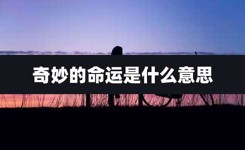 奇妙的命运是什么意思