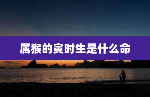 属猴的寅时生是什么命