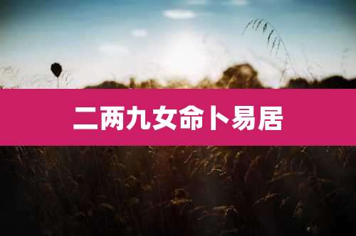 二两九女命卜易居