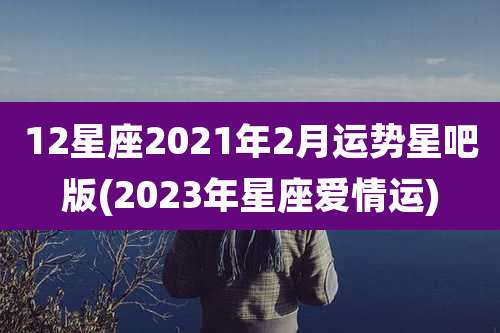 12星座2021年2月运势星吧版(2023年星座爱情运)