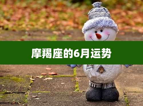 摩羯座的6月运势