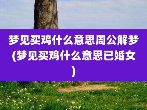 梦见买鸡什么意思周公解梦(梦见买鸡什么意思已婚女)