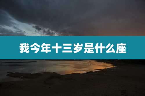 我今年十三岁是什么座