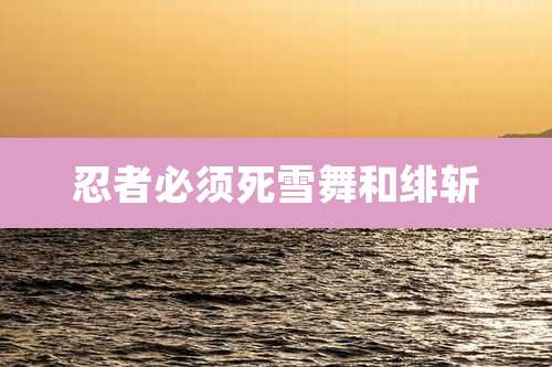 忍者必须死雪舞和绯斩