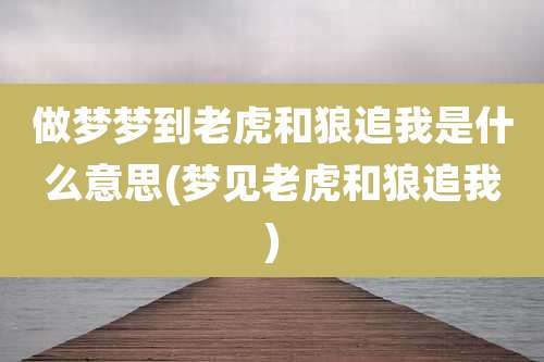 做梦梦到老虎和狼追我是什么意思(梦见老虎和狼追我)