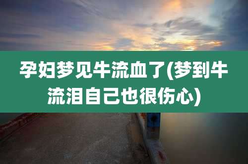 孕妇梦见牛流血了(梦到牛流泪自己也很伤心)