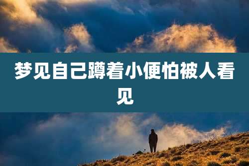 梦见自己蹲着小便怕被人看见