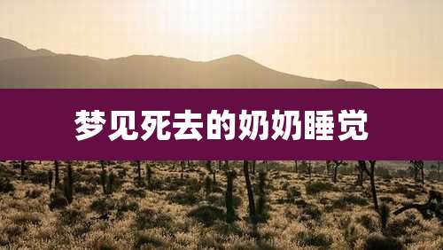 梦见死去的奶奶睡觉