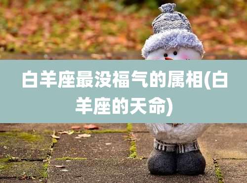 白羊座最没福气的属相(白羊座的天命)