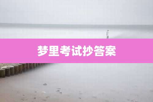 梦里考试抄答案