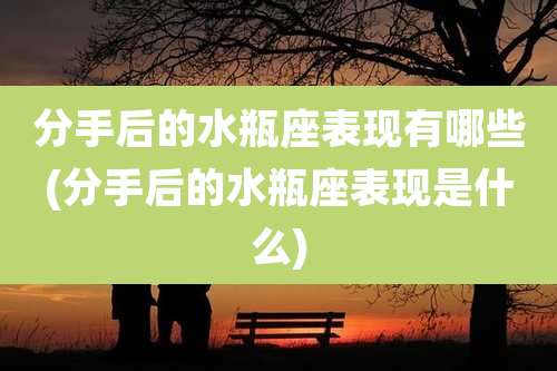 分手后的水瓶座表现有哪些(分手后的水瓶座表现是什么)