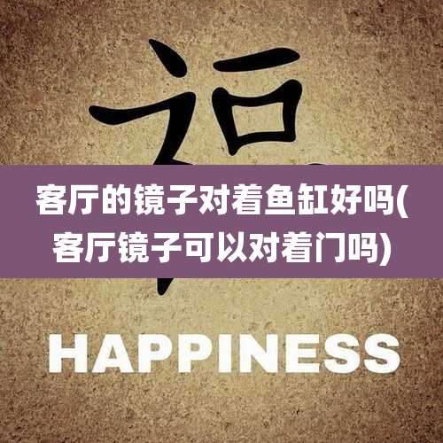 客厅的镜子对着鱼缸好吗(客厅镜子可以对着门吗)