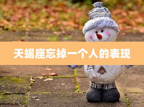 天蝎座忘掉一个人的表现