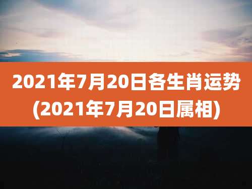2021年7月20日各生肖运势(2021年7月20日属相)