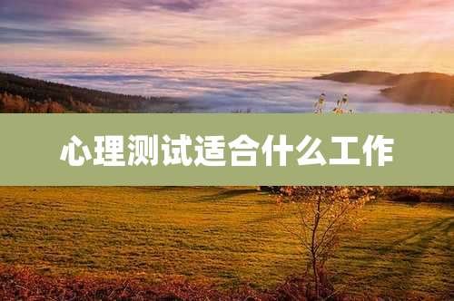心理测试适合什么工作