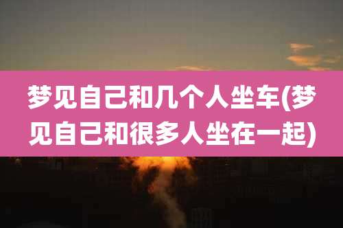 梦见自己和几个人坐车(梦见自己和很多人坐在一起)