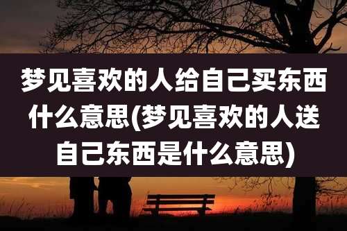 梦见喜欢的人给自己买东西什么意思(梦见喜欢的人送自己东西是什么意思)