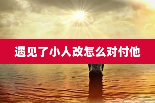 遇见了小人改怎么对付他
