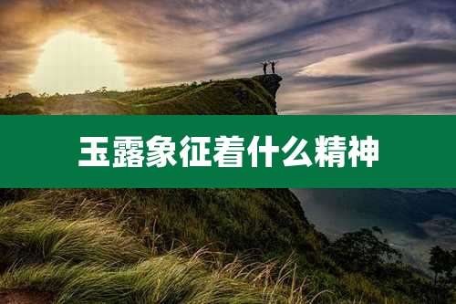 玉露象征着什么精神