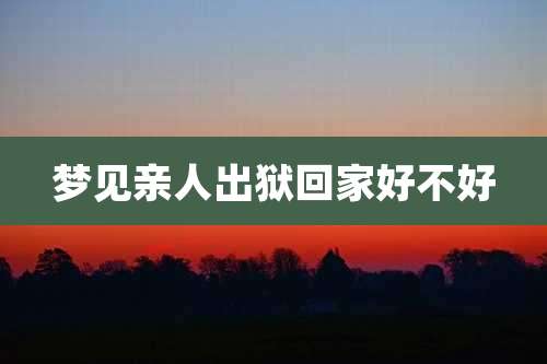 梦见亲人出狱回家好不好