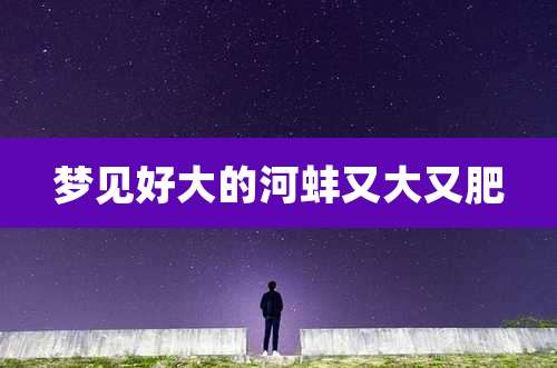 梦见好大的河蚌又大又肥