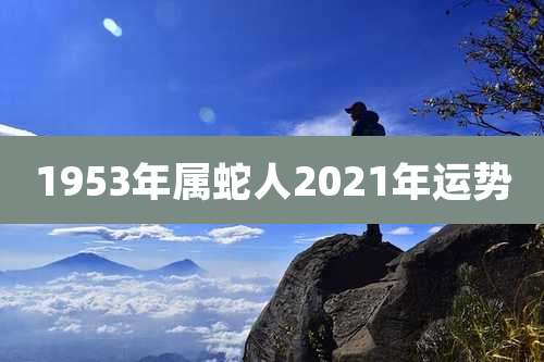 1953年属蛇人2021年运势