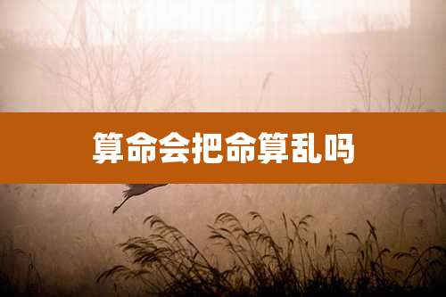 算命会把命算乱吗