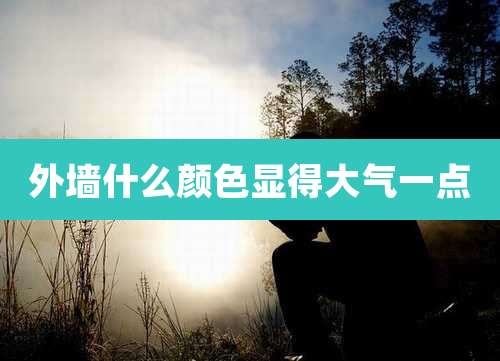 外墙什么颜色显得大气一点