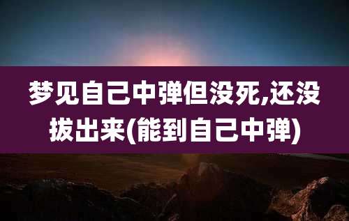 梦见自己中弹但没死,还没***(能到自己中弹)