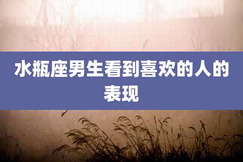 水瓶座男生看到喜欢的人的表现