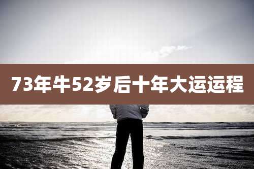 73年牛52岁后十年大运运程