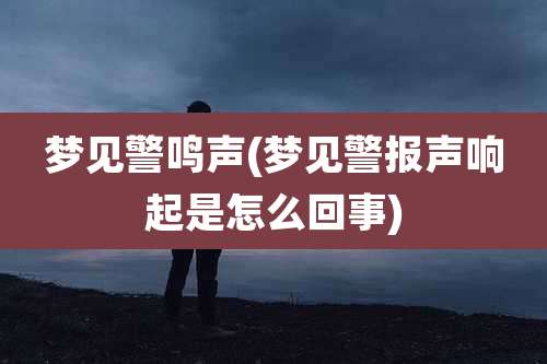 梦见警鸣声(梦见警报声响起是怎么回事)