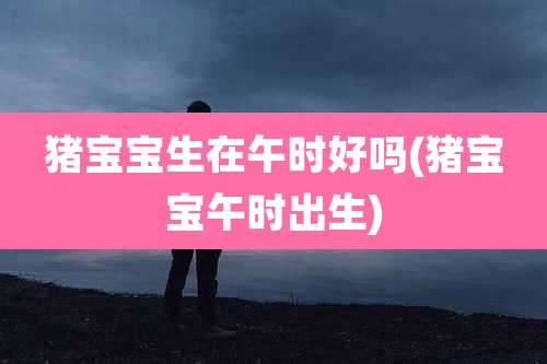 猪宝宝生在午时好吗(猪宝宝午时出生)