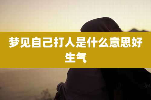 梦见自己打人是什么意思好生气