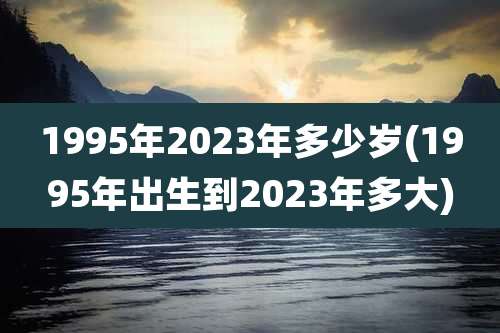 1995年2023年多少岁(1995年出生到2023年多大)
