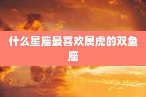 什么星座最喜欢属虎的双鱼座