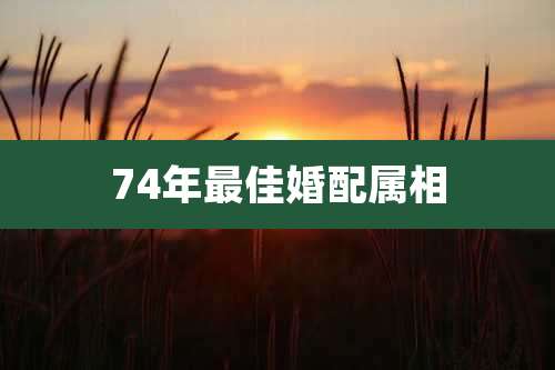 74年最佳婚配属相