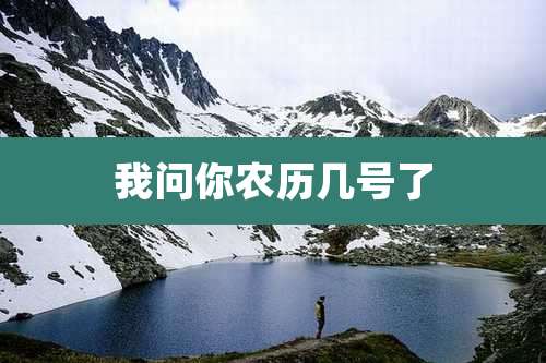 我问你农历几号了