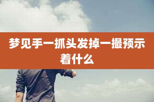 梦见手一抓头发掉一撮预示着什么