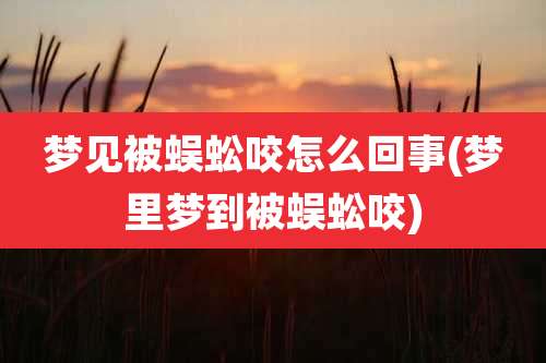 梦见被蜈蚣咬怎么回事(梦里梦到被蜈蚣咬)