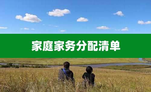 家庭家务分配清单